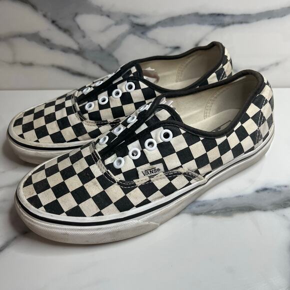 Vans Old Skool | Black White Checkerboard Skateboard Shoes M Sz 6 W Sz 7.5 - Picture 3 of 8